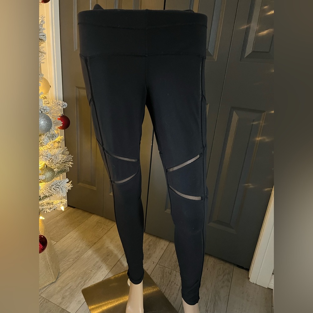 B7-12- Karma Black Mesh Panel Leggings